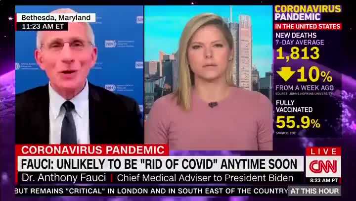 Fauci yesterday: It's too early to know if people can spend time with their families on Christmas.