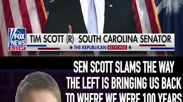 SEN SCOTT SLAMS THE WAY THE LEFT IS BRINGING US BACK TO WHERE WE WERE 100 YEARS AGO