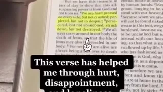 If you're dealing with a broken heart and alone. this verse will encourage you