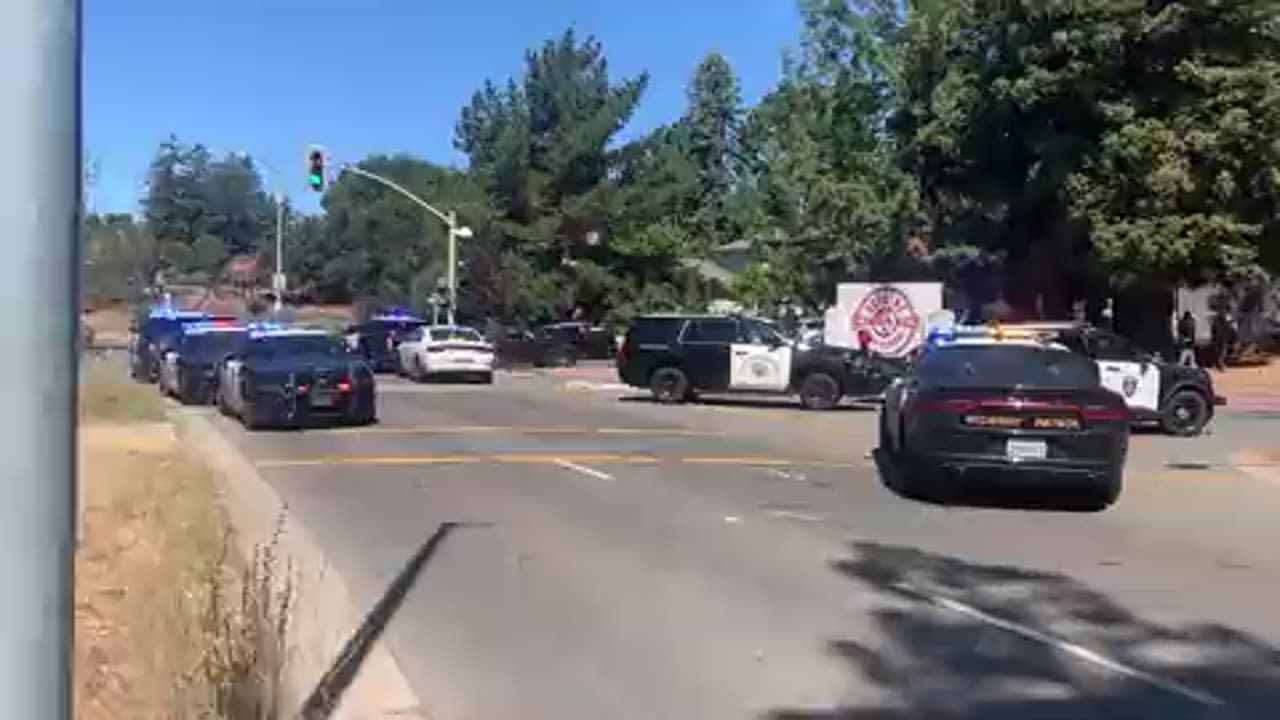 Police at Oakland's Skyline High School, California