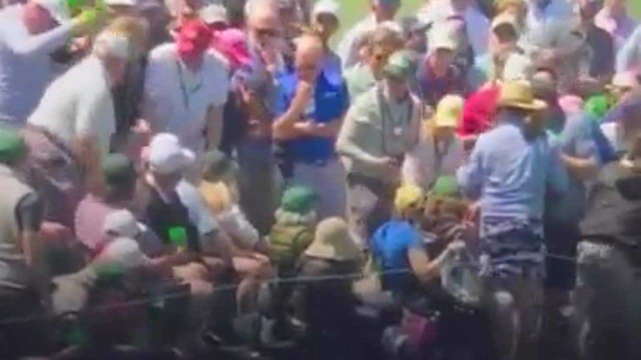 Tiger Woods just knocked someone tf out on live TV at The Masters