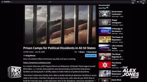 Greg Reese report about FEMA camps and civil war