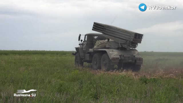 Ukraine War - Russian multiple rocket launcher strikes on positions of the AFU