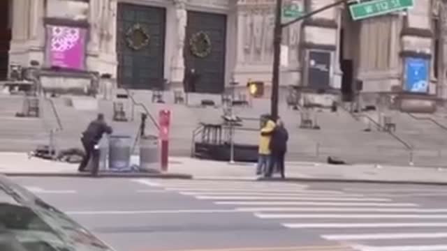 NYPD Church Shooting - Video of suspect being shot