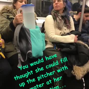 You would have thought she could fill the pitcher with water at her destination
