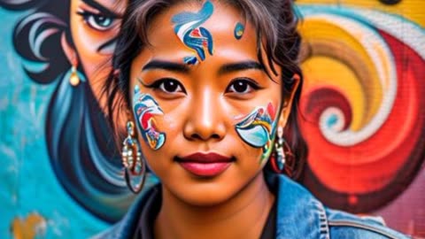 Women with mural