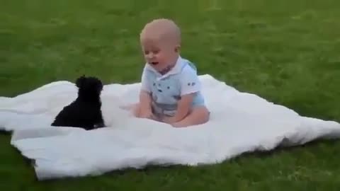 BABY AND MY CUTE DOG