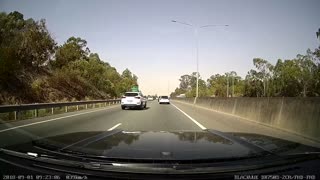 Police Help Push Broken Down Car