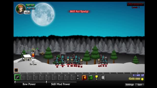 An archery battle against the enemy on the tower of the ancient battlefield
