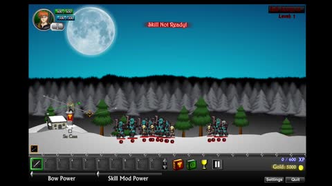 An archery battle against the enemy on the tower of the ancient battlefield