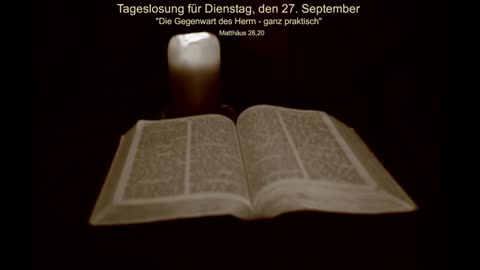 Tageslosung für Dienstag, den 27. September