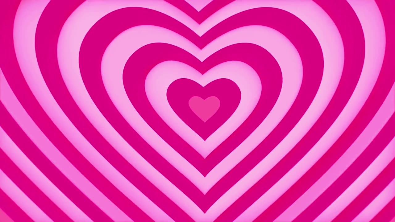 341. Heart Screen Pink💗Sweet Romantic Neon Hearts Decoration😍