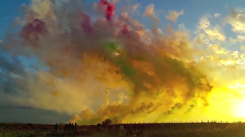 Amazing Daytime Fireworks in Italy