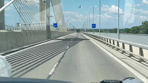 Footage of the bridge connecting Romania and Bulgaria