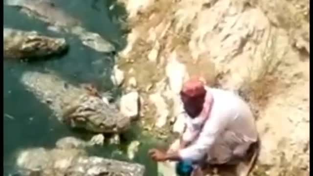 Crocodile attacks overconfident man 😱