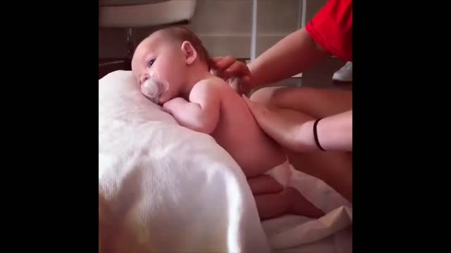 Baby is enjoying his SPA day
