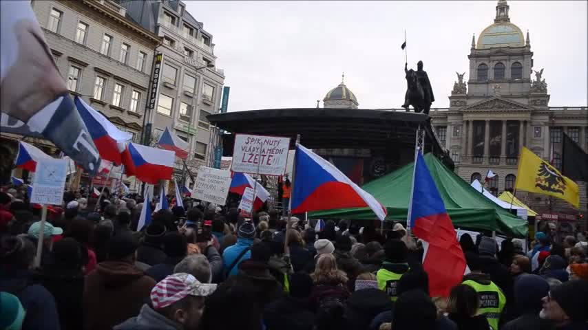 Myšpule Svět . org - Demonstrace za svobodu, Praha 9 leden 2022