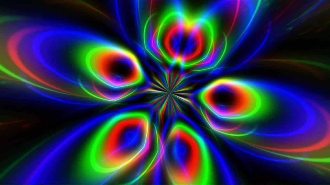 ASMR Ear Massage psychedelic 1970's style graphics.