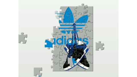 Puzzle. Adidas brand logo.