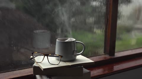 [4K UHD] 10 HOURS | Soft Rain Sounds On Window | For Sleep, Study, Relaxation, Meditation