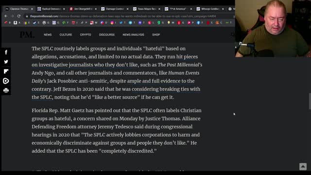 Justice Thomas slam defamation laws