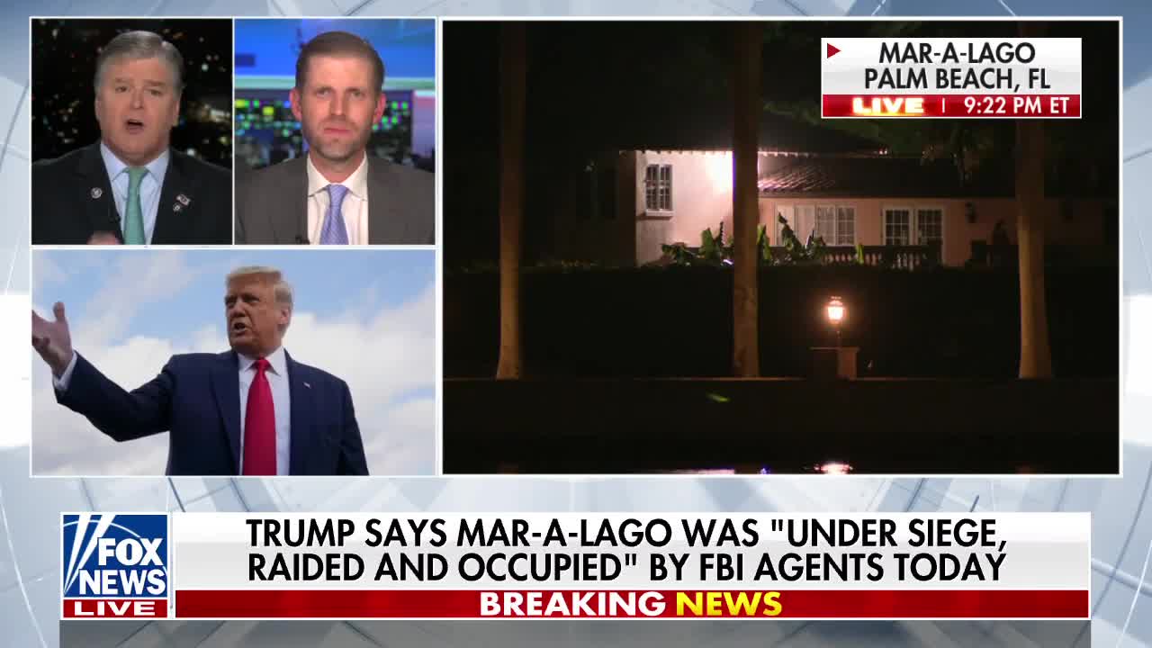 Eric Trump: FBI's raid of Mar-a-Lago goes past politics