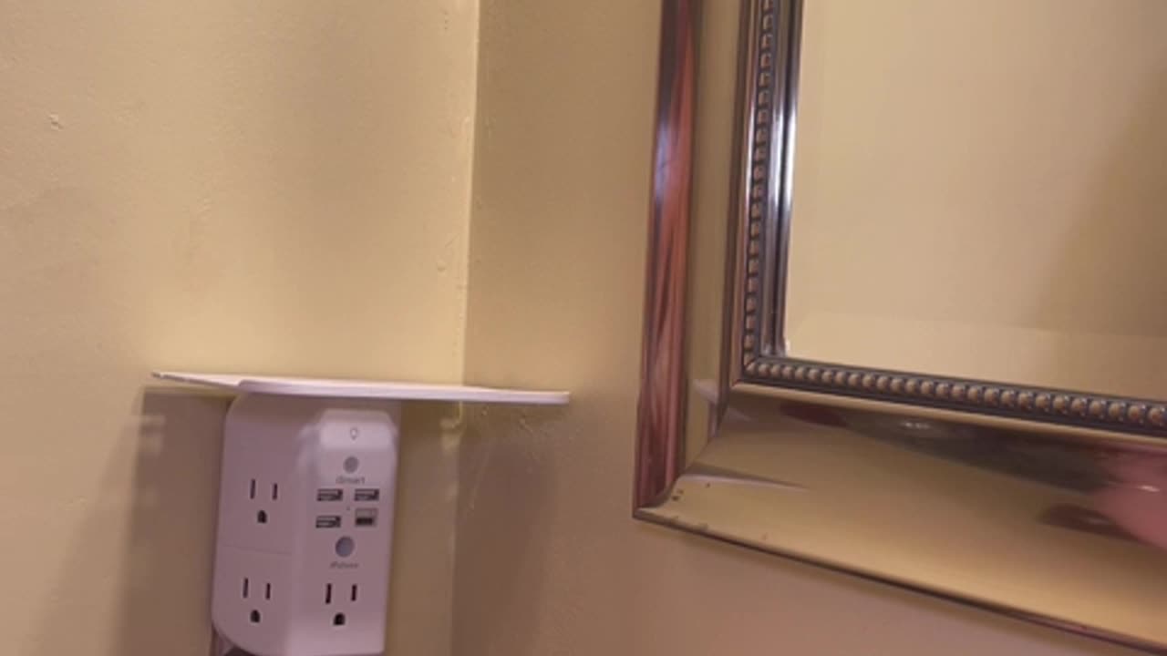 Wall Outlet Extender with shelf, night light...