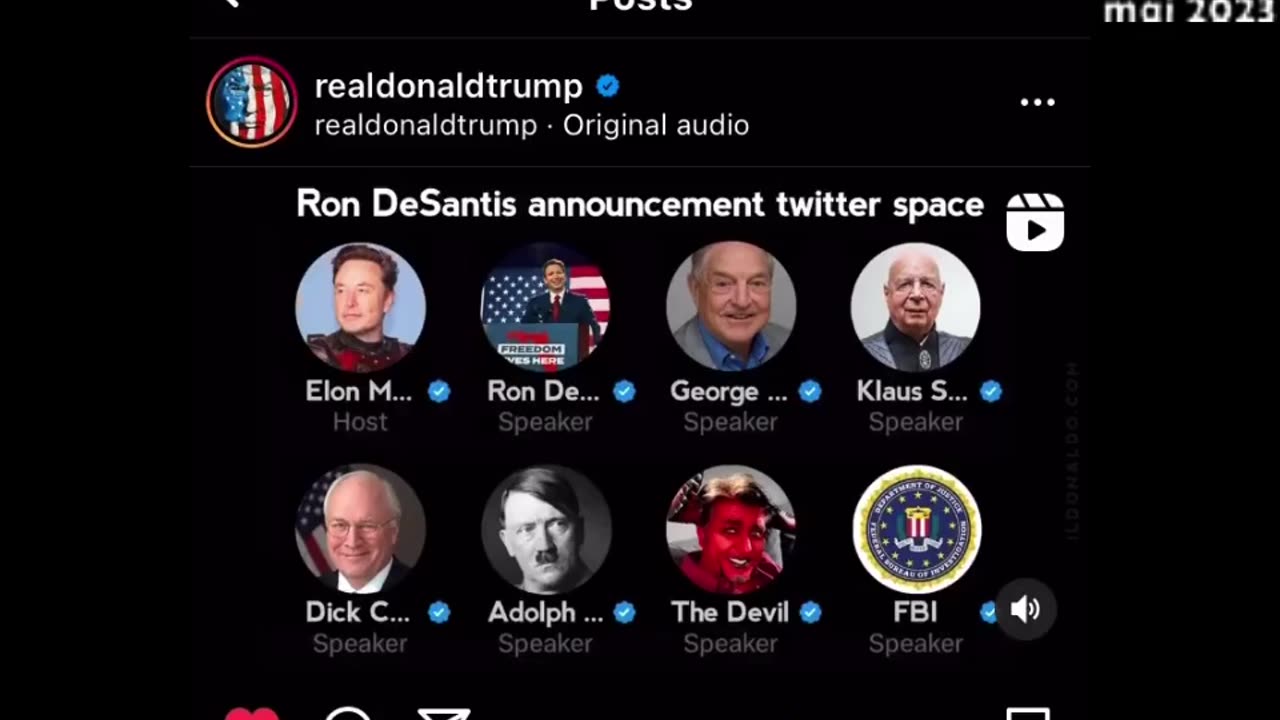 FUNSTUFF! Trolling de Desantis et du lancement raté sur Twitter - AI generated Video (may 2023)