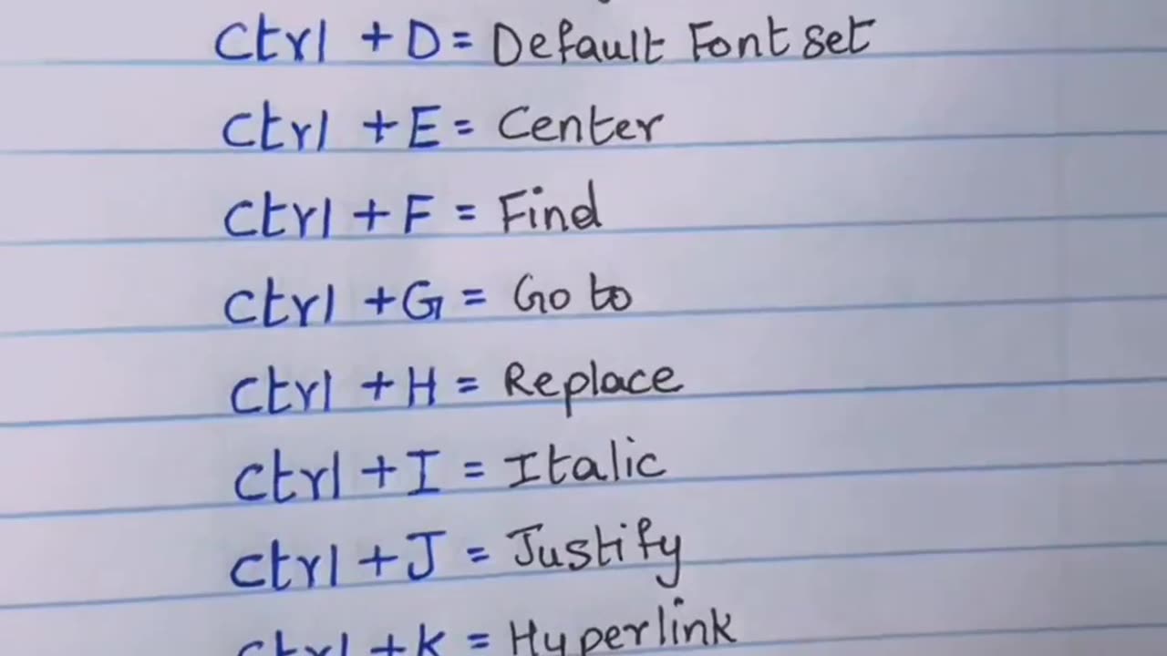 Short key