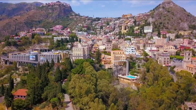view oftaormina famous resort in sicily italia