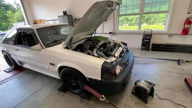 FoxBody on the dyno. 494HP 490tq Procharger