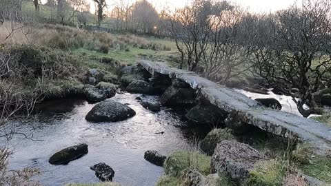 Bridge over a calm river