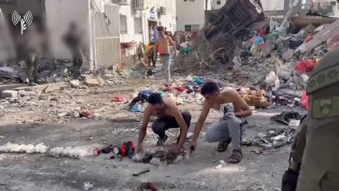 Hamas terrorists with all these weapons are exiting a hospital
