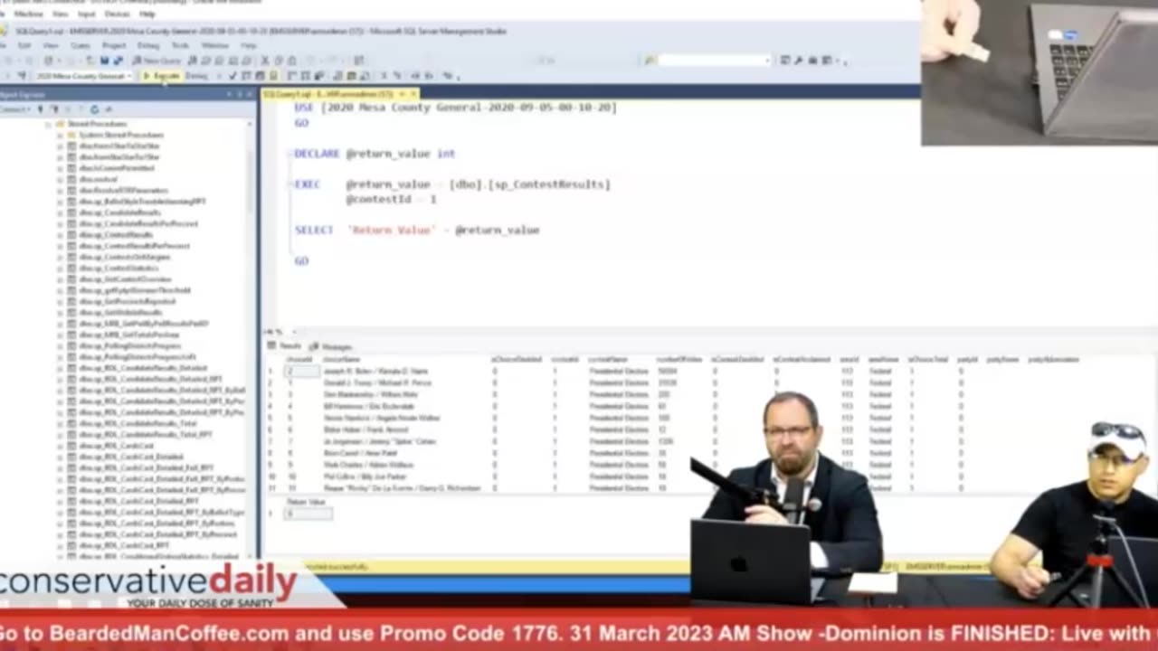 Mark Cook Demonstrates flipping votes with SQL Server software