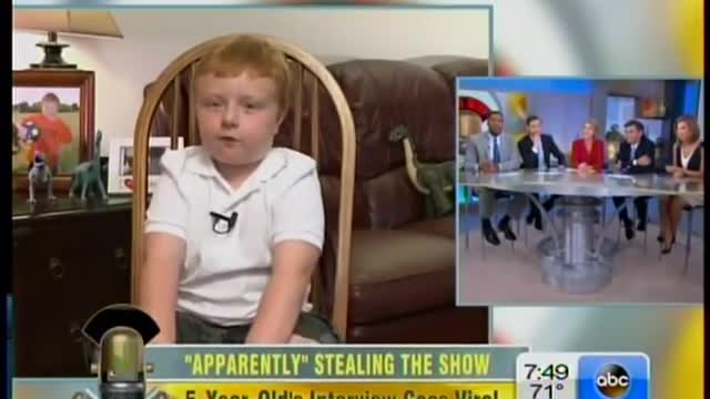Apparently Kid Noah Ritter GMA Good Morning America Apparently Kid GMA Interview Kid 'apparently'