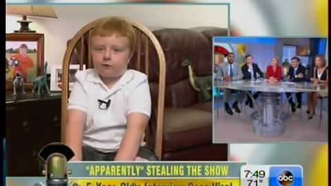 Apparently Kid Noah Ritter GMA Good Morning America Apparently Kid GMA Interview Kid 'apparently'