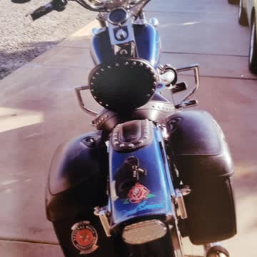 Lisa's old Harley "Beautiful Blue"!