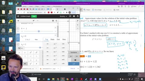 Calculus 2 - Section 9-2 - An example with Euler's method