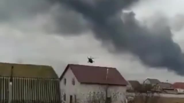 A Russian military plane over Ukraine