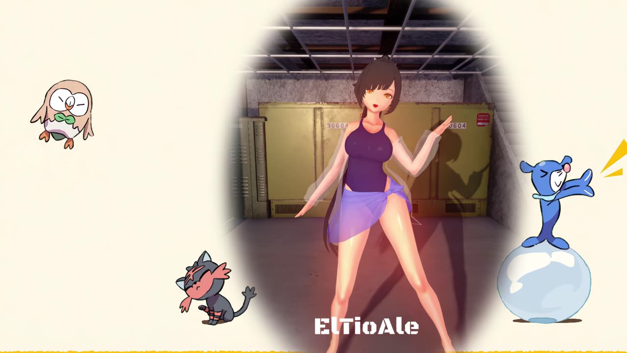 Saki Fuwa Bikini Tower of Fantasy Pokémon dancing POKÉDANCE #mmd #SakiFuwa #幻塔 #tof #ToFanmade