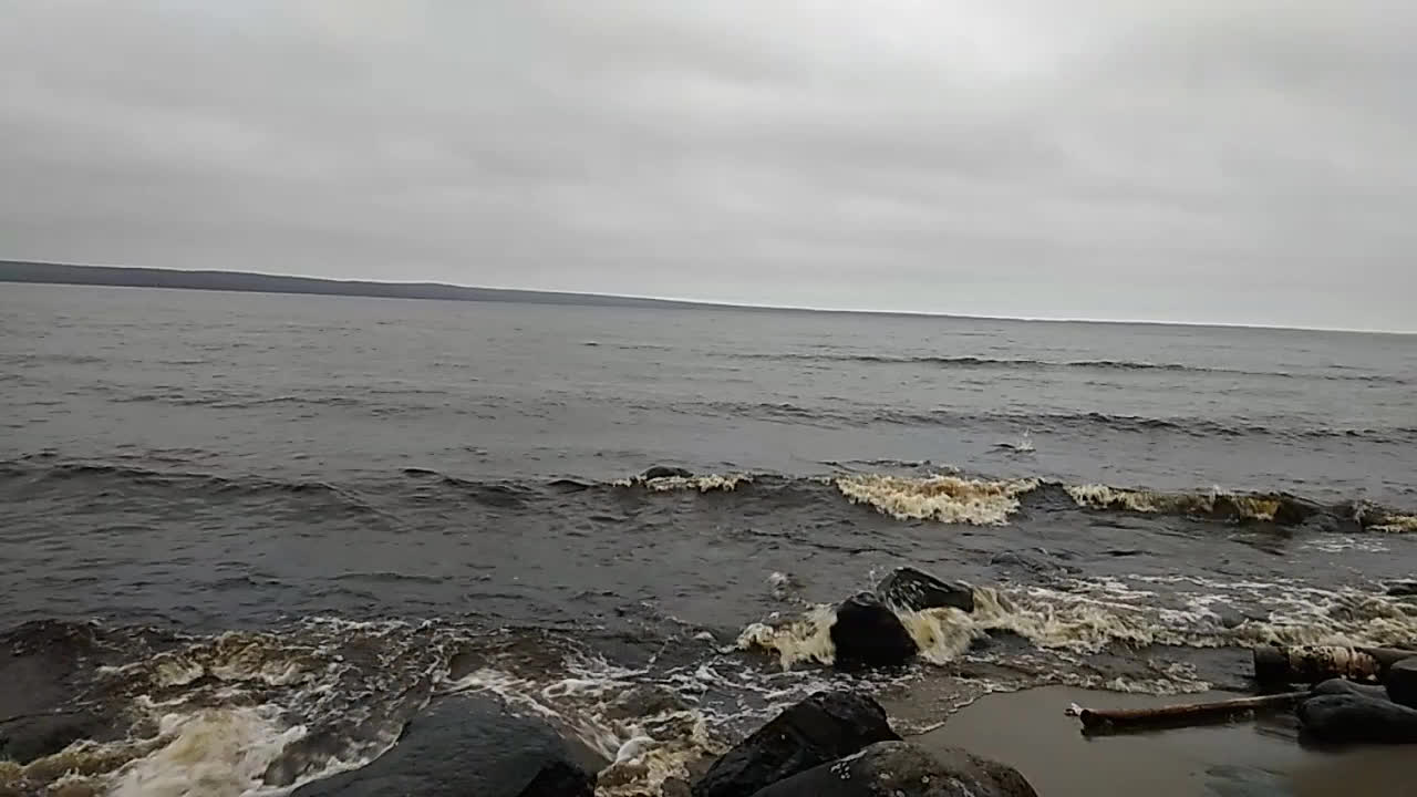 On the shore of a beautiful lake (beautiful music)