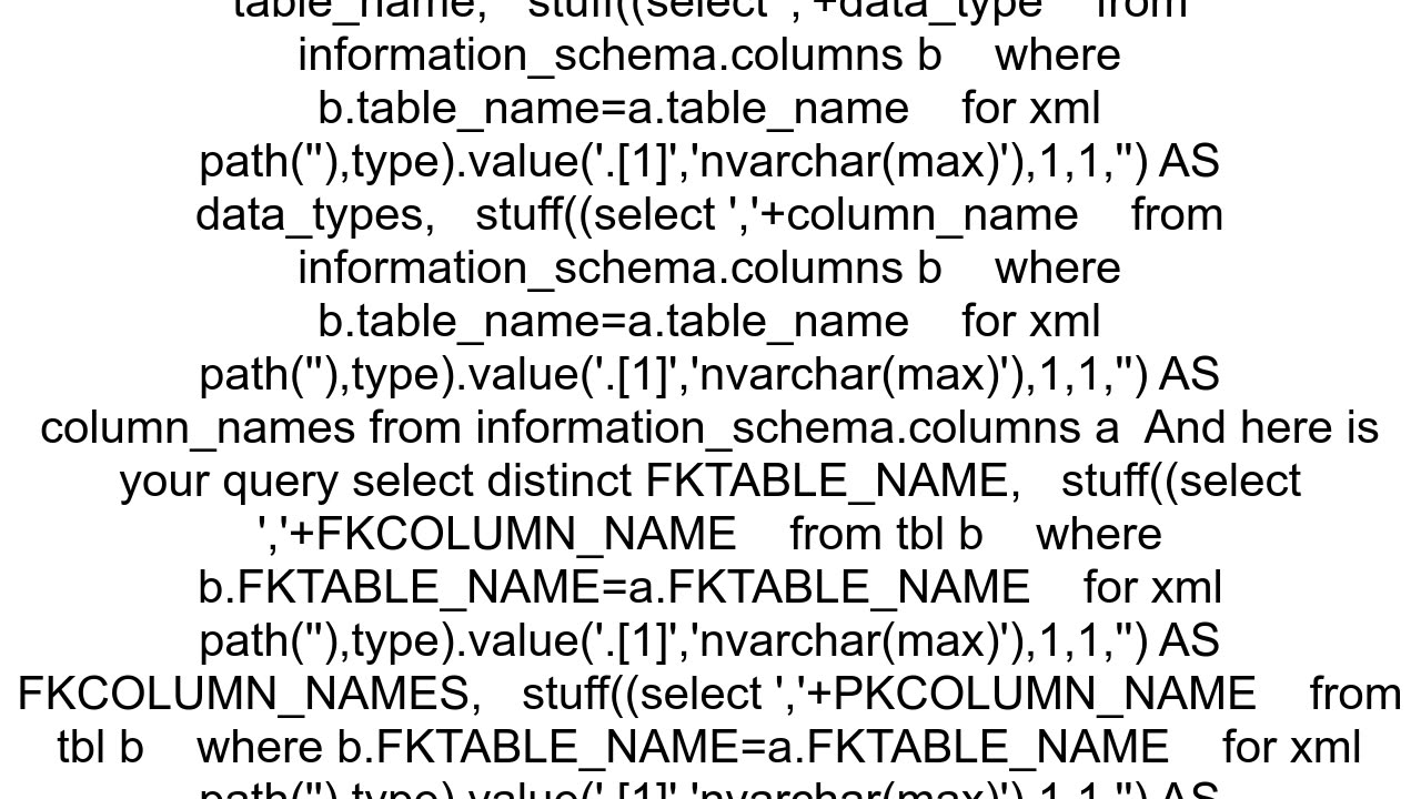 how to convert column values into comma seperated row vlaues