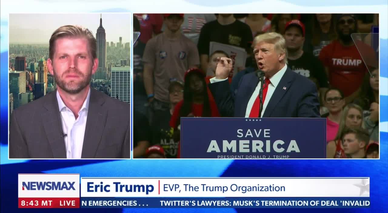 Eric Trump provides a heartfelt message about the American people and the support for his father.