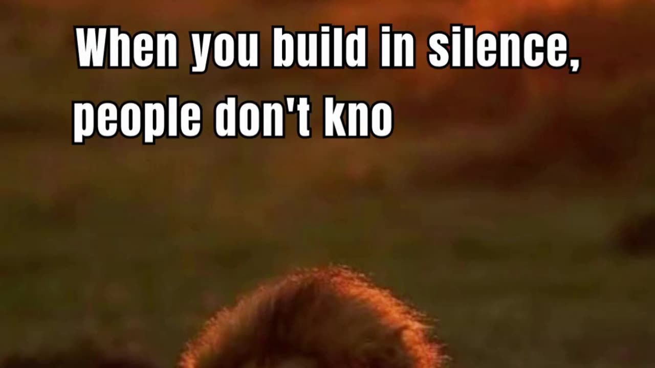 When you build in silence, people don't know what to attack.