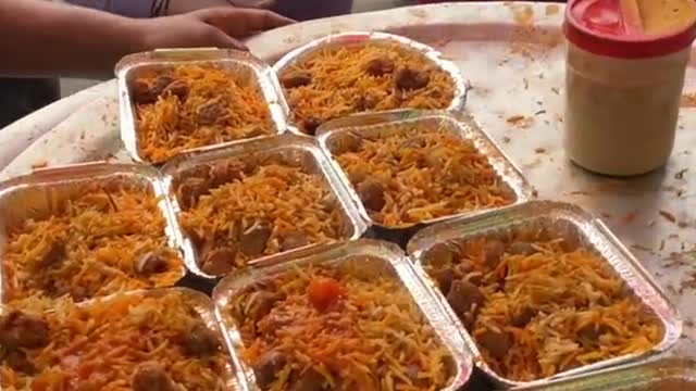 This is pure veg biryani #Indian street food