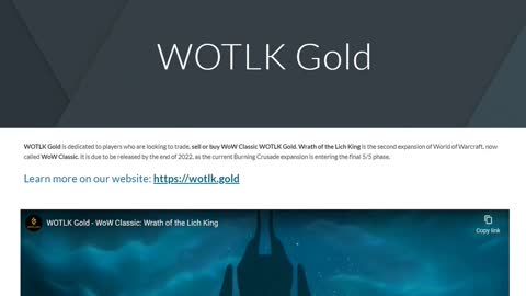 WOTLK WoW on Google Sites