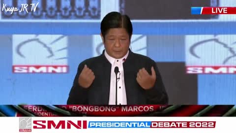 BBM Impress Prof. Clarita Carlos, SMNI Presidentiable Debate 2022.