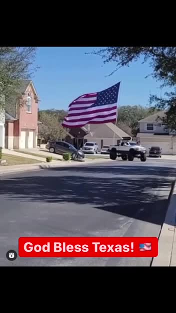 Texas sized truck flag