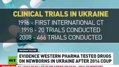 Western pharma testing drugs on ukraine babies after coup in ukraine in 2014