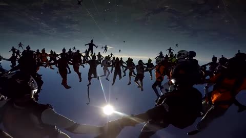 skydive formation WORLD RECORD